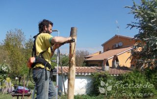 Tettoia in legno con cannuccia