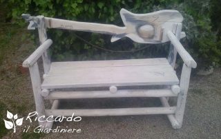 Arredo giardino Riccardo il Giardiniere Panca fatta a mano
