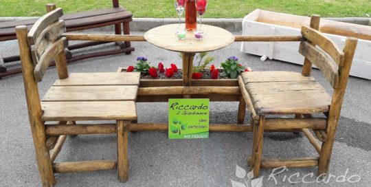 Arredo giardino Riccardo il Giardiniere Panca fatta a mano